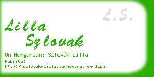 lilla szlovak business card