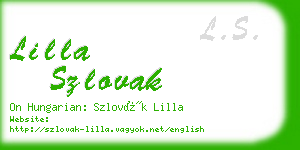 lilla szlovak business card